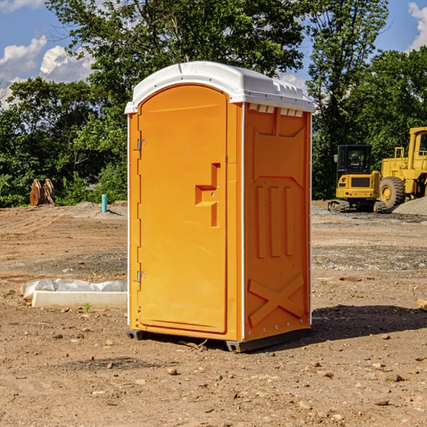 how often are the portable restrooms cleaned and serviced during a rental period in Rio Vista